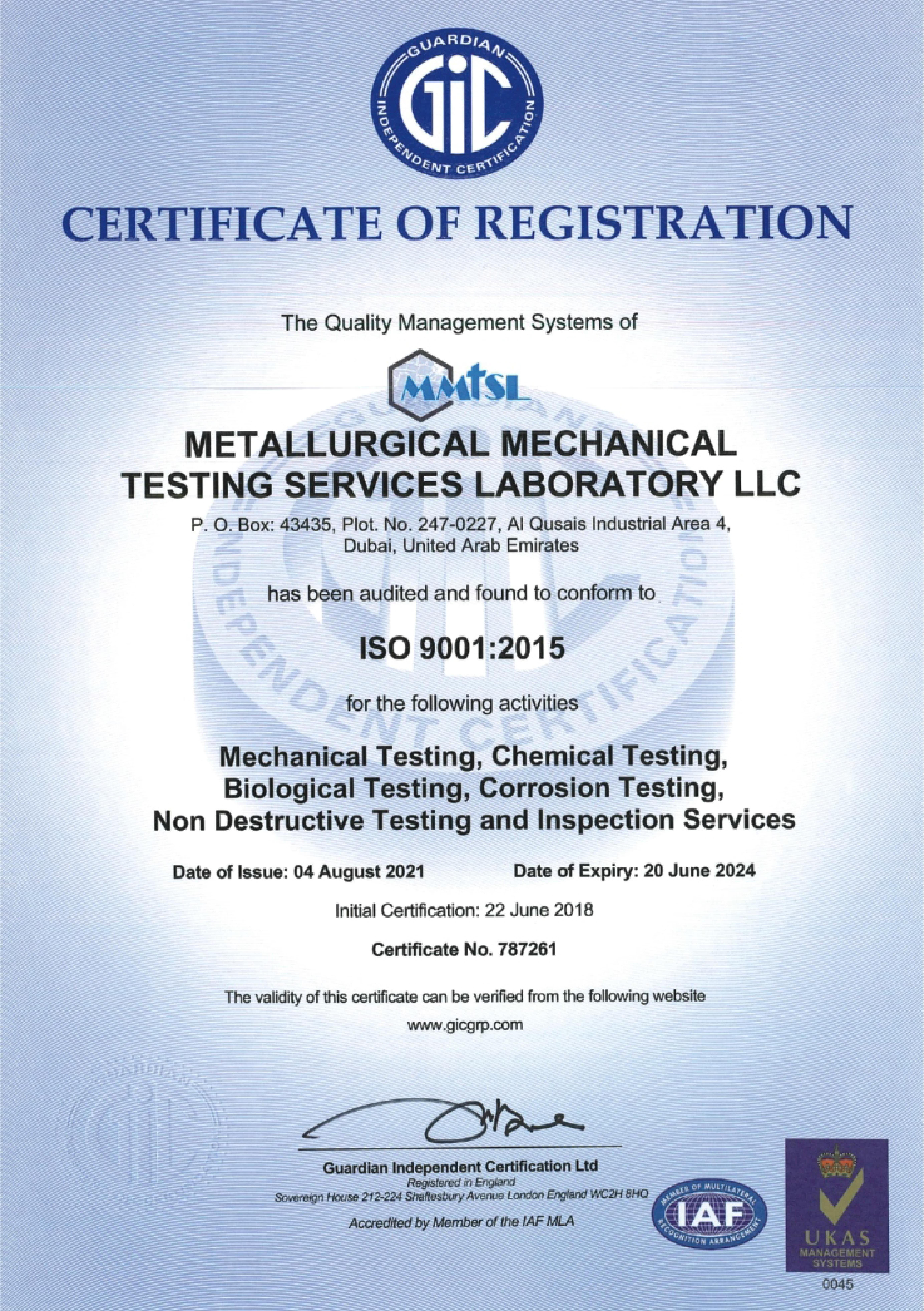 Metallurgical Mechanical Testing Services Laboratory